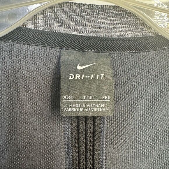 Nike Dri-Fit Size XXL  Mens' Button Front V-Neck Marled Gray Vented Sweater - Picture 6 of 10
